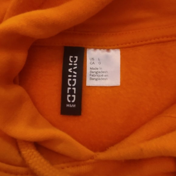 H&M Orange Hoodie Size L - Picture 3 of 7